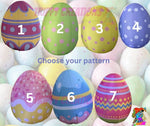 Light-Up Easter Egg Inflatable with Pattern Designs for Events and Displays