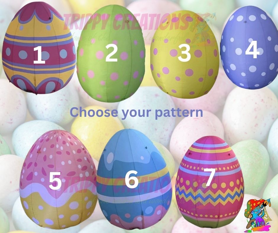 Light-Up Easter Egg Inflatable with Pattern Designs for Events and Displays