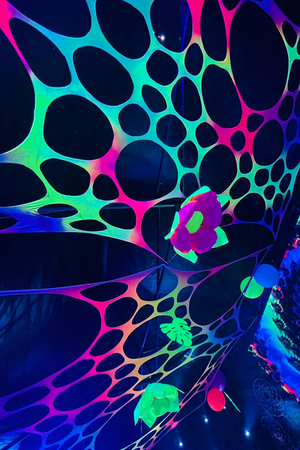 UV Reactive Rainbow Polka Dot Decorations