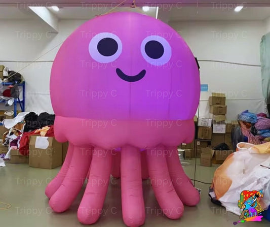 2.8m inflatable cartoon octopus for under the sea events