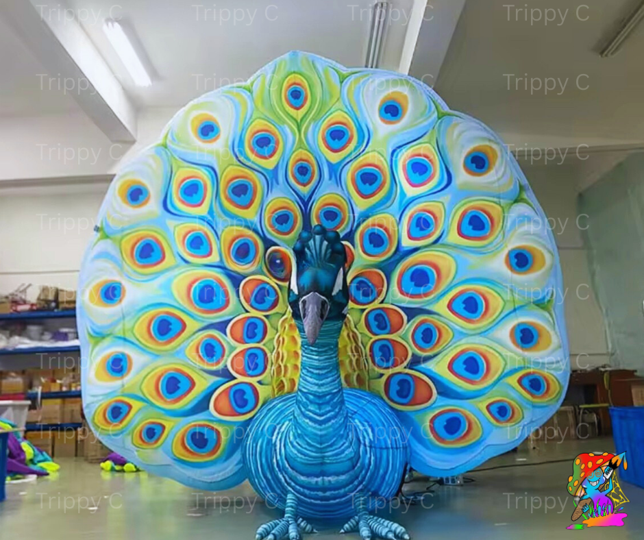 giant blow up peacock prop