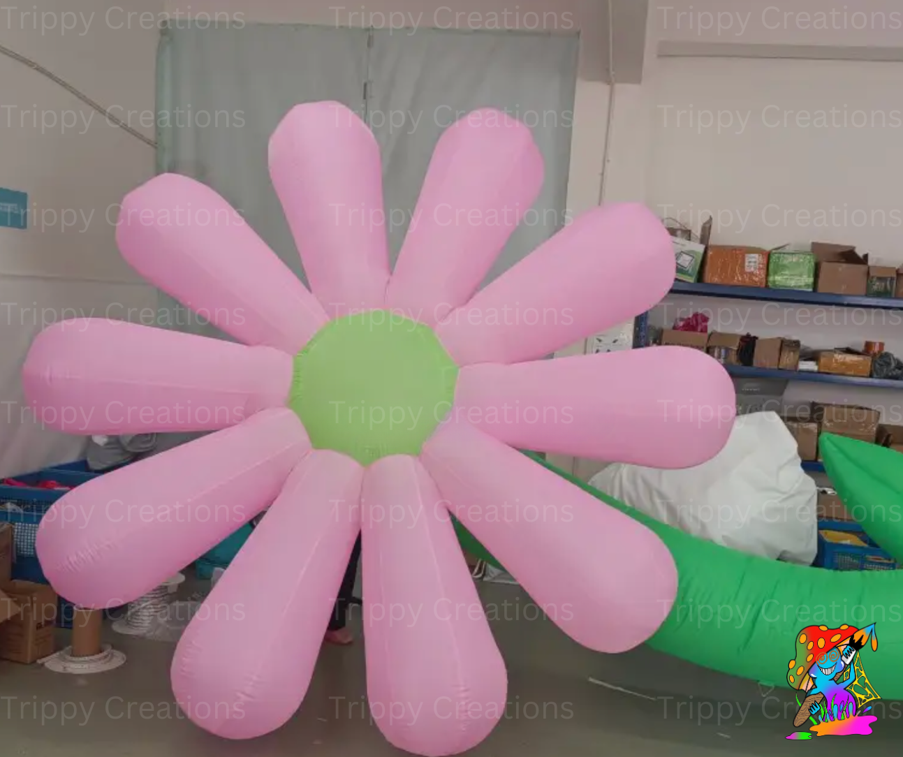 oversized event flower decor with bright bloom

