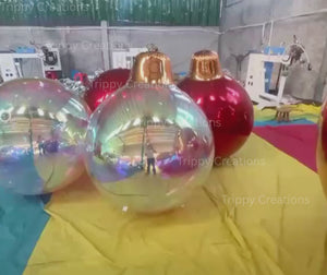 Giant inflatable christmas baubles for outdoor displays