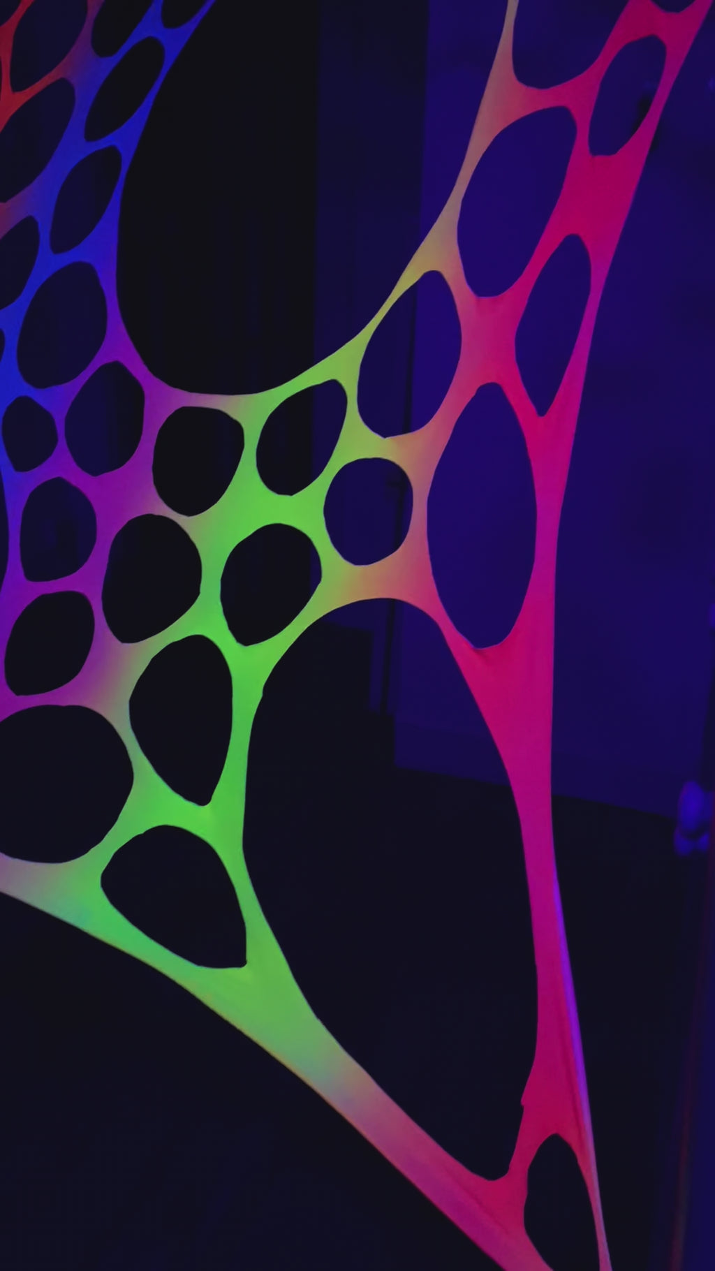 UV rainbow décor hire pack for psychedelic themed parties