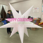 12V battery powered inflatable star walking parade prop on telescopic pole 2m