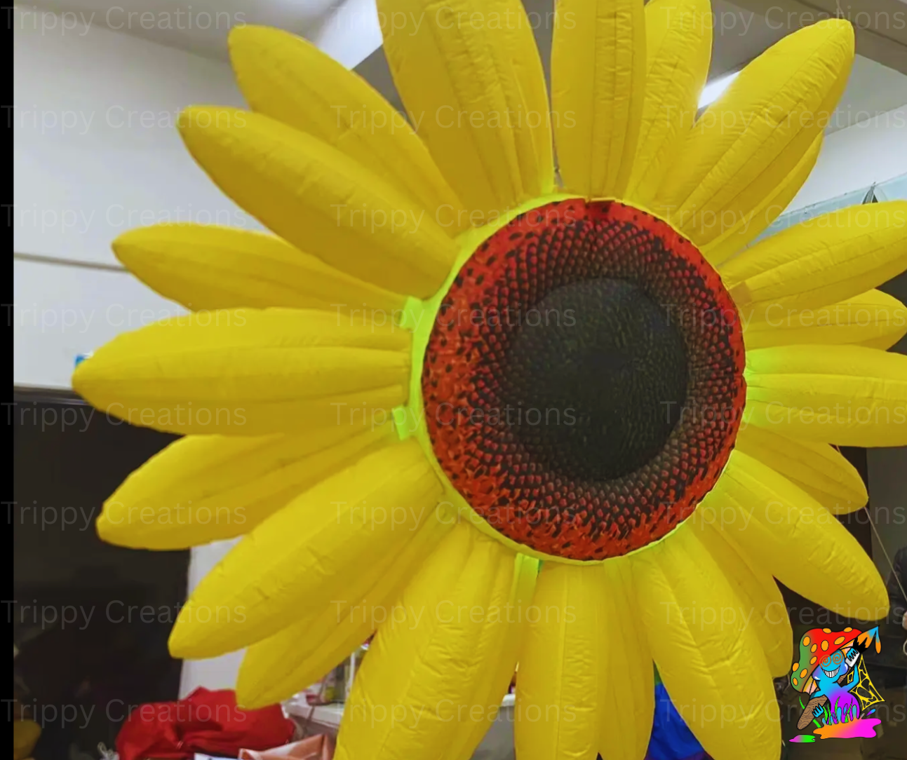 2 meter inflatable sunflower prop for summer events

