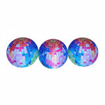 Trippy Creations giant inflatable disco ball decoration with colorful mosaic pattern and internal LED lighting.