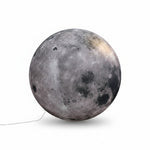 Trippy Creations giant inflatable moon decoration, realistic lunar surface detail, perfect for events and parties.