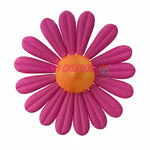 Trippy Creations giant pink inflatable daisy flower decoration with orange center, polyester taffeta, LED lights