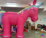 unicorn themed inflatable for birthday parties