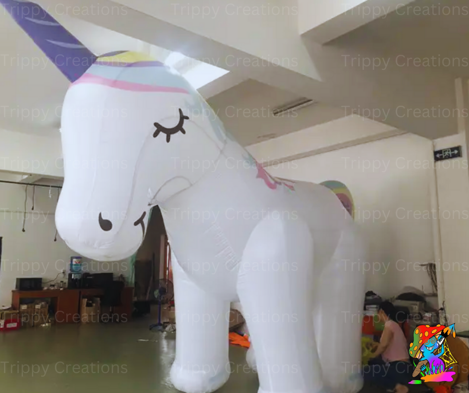 large inflatable unicorn for fantasy themed events
