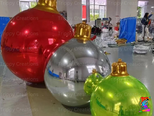 waterproof pvc christmas baubles for indoor and outdoor decoration