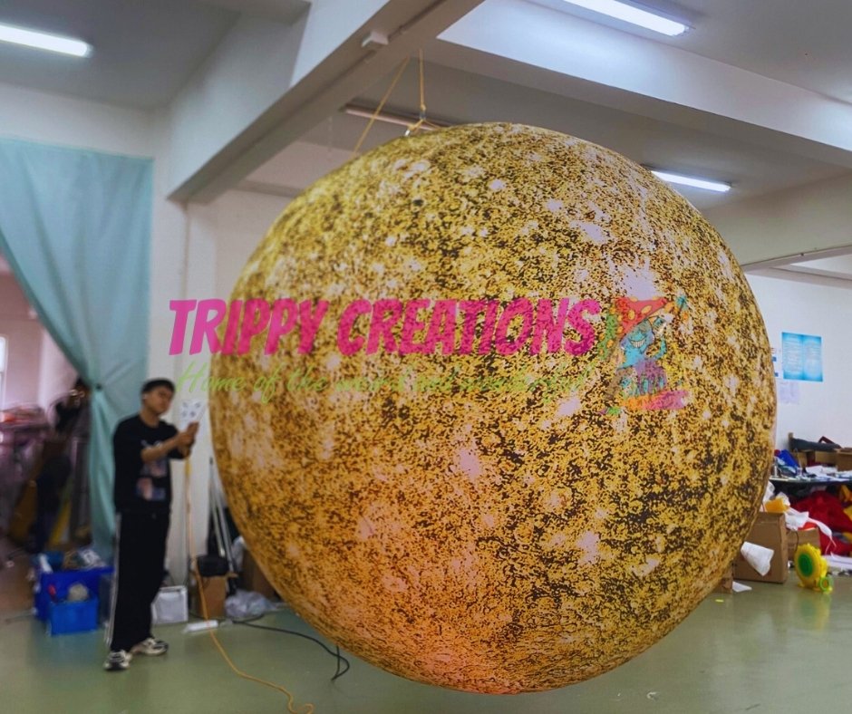 galaxy themed inflatable planets for party decor