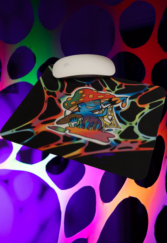 Trippy Psychedelic mushroom Mouse Pad