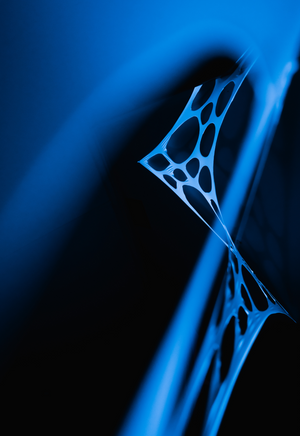 Pack of Two 3m Size UV Reactive Event Decorations In White (Blue Glow)