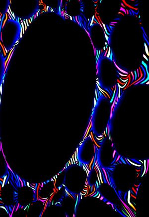 UV Reactive zebra print event decorations, psychedelic decorations