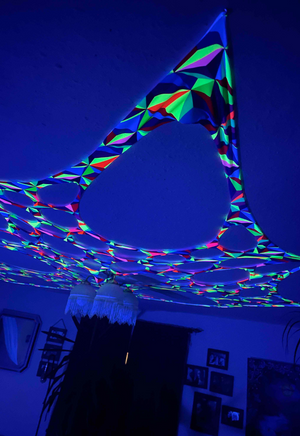 UV Reactive Geometric Style Event Decoration