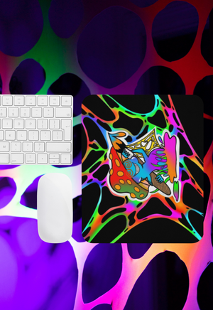 Trippy Psychedelic mushroom Mouse Pad