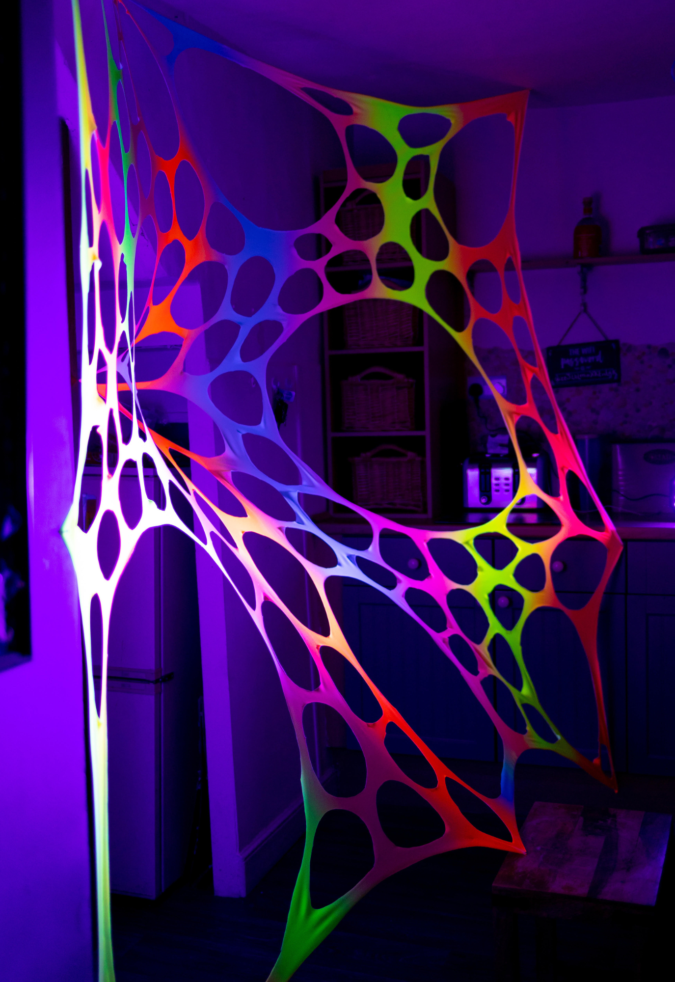 UV Reactive Rainbow Polka Dot Decorations