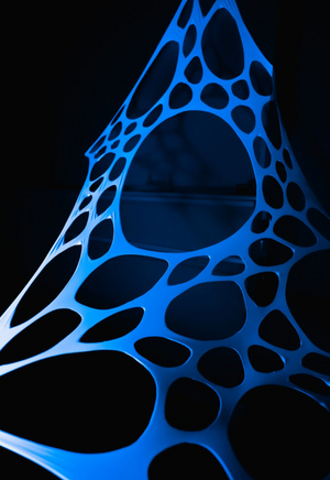 Pack of Two 3m Size UV Reactive Event Decorations In White (Blue Glow)