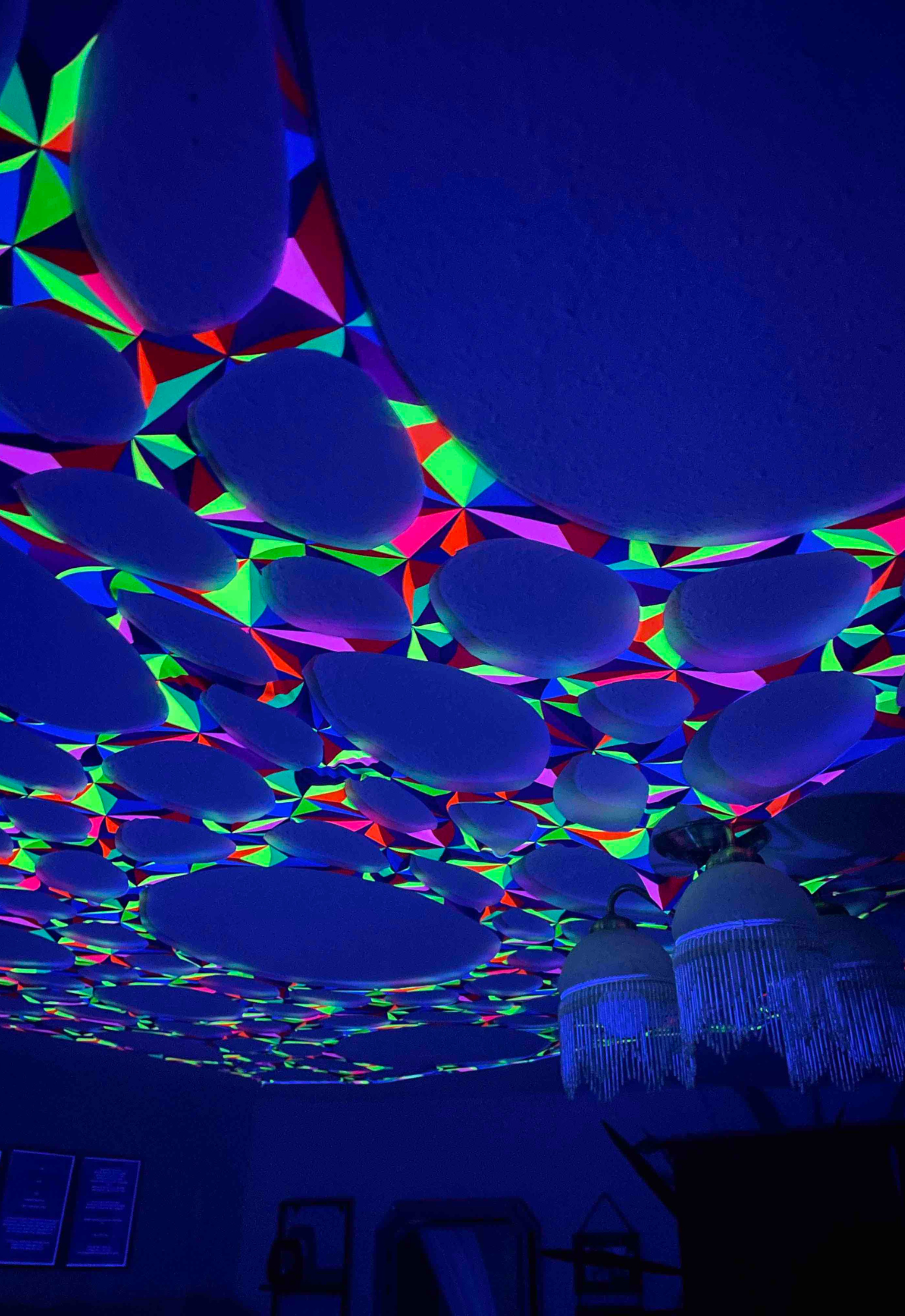 UV Reactive Geometric Style Event Decoration