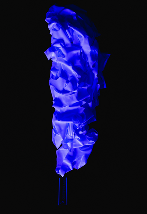 Pack of Two 3m Size UV Reactive Event Decorations In White (Blue Glow)