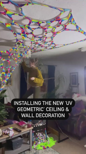 UV Reactive Geometric Style Event Decoration