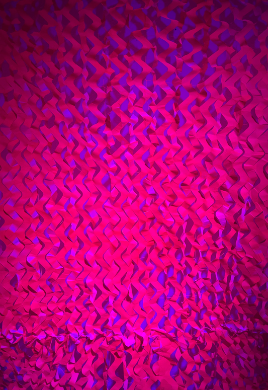 Custom Made UV Red Camo Net Decorations