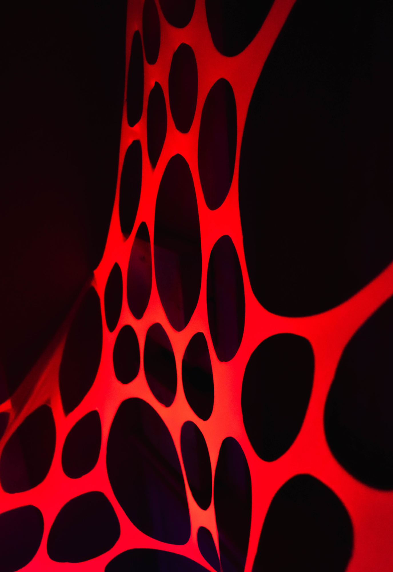 Pack Of Two 3m Size UV Red/Pink Polka Dot Event Decorations